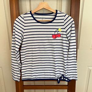OshKosh B'gosh white and Navy striped shirt.